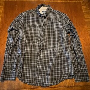 George Men's Classic Fit Plaid Button Down Shirt - Medium